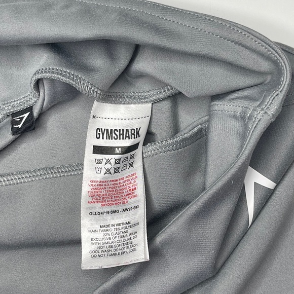 Gymshark M Logo High-rise Training Leggings Super Soft Gray Workout Smooth - Picture 5 of 5